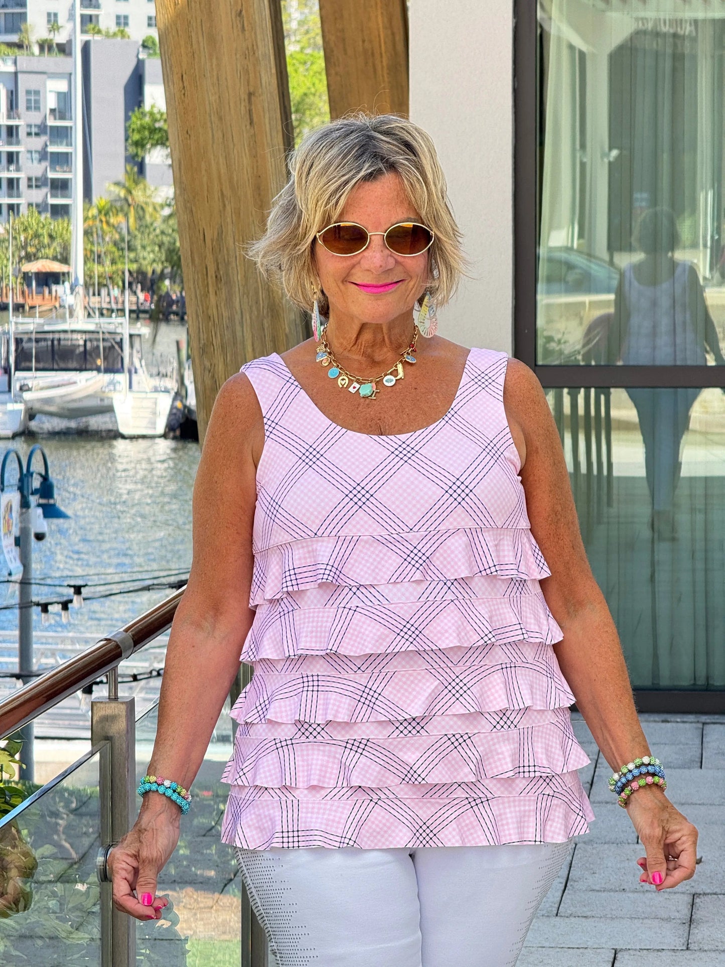 LULU B PINK CHIC CHA CHA TANK