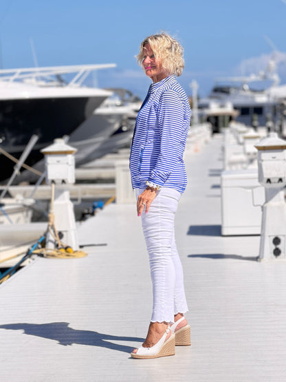 HARBOR BLUE STRIPED JACKET