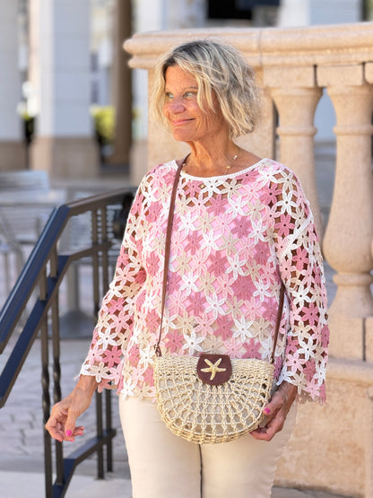 Handcrafted Floral Crochet Top