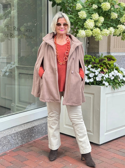 CAMEL Womens Cape Poncho Coat