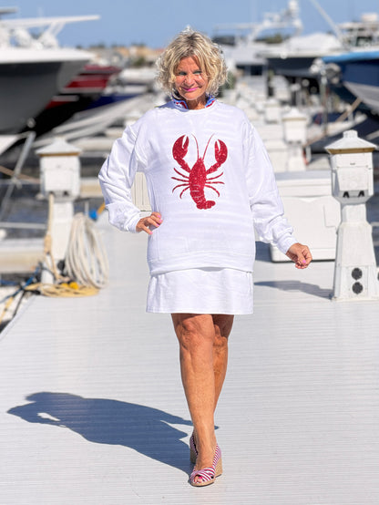 Glitter Red lobster  Sweatshirt