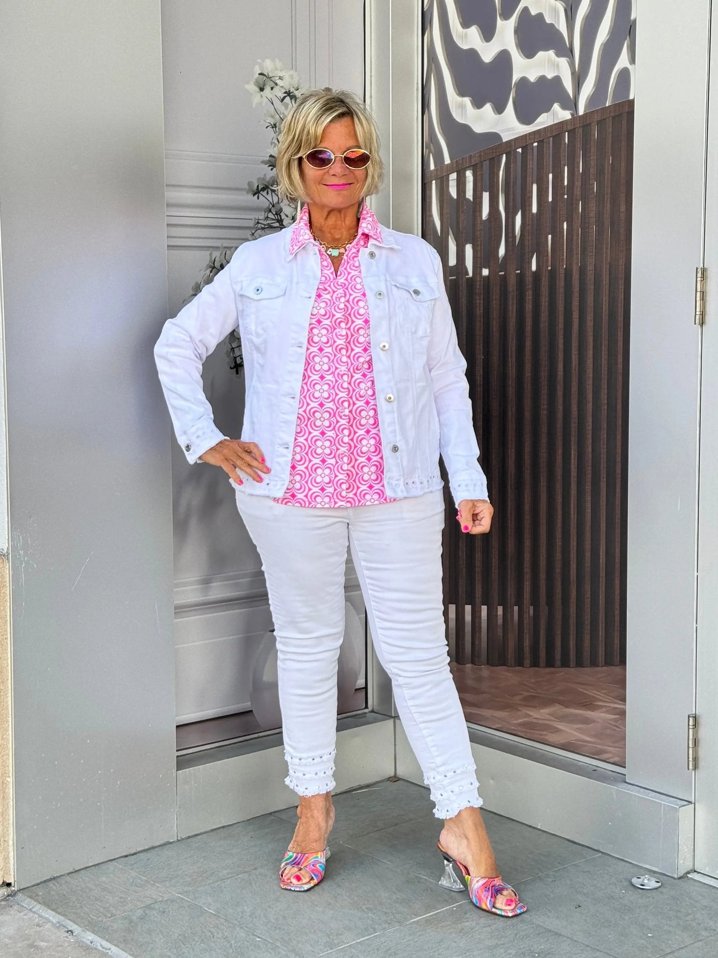 Ethyl Eyelet Elegance Jacket - Delightful