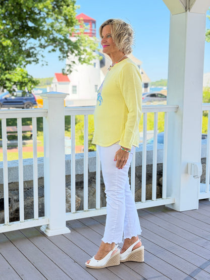 BEACH CLUB YELLOW CRAB SWEATER