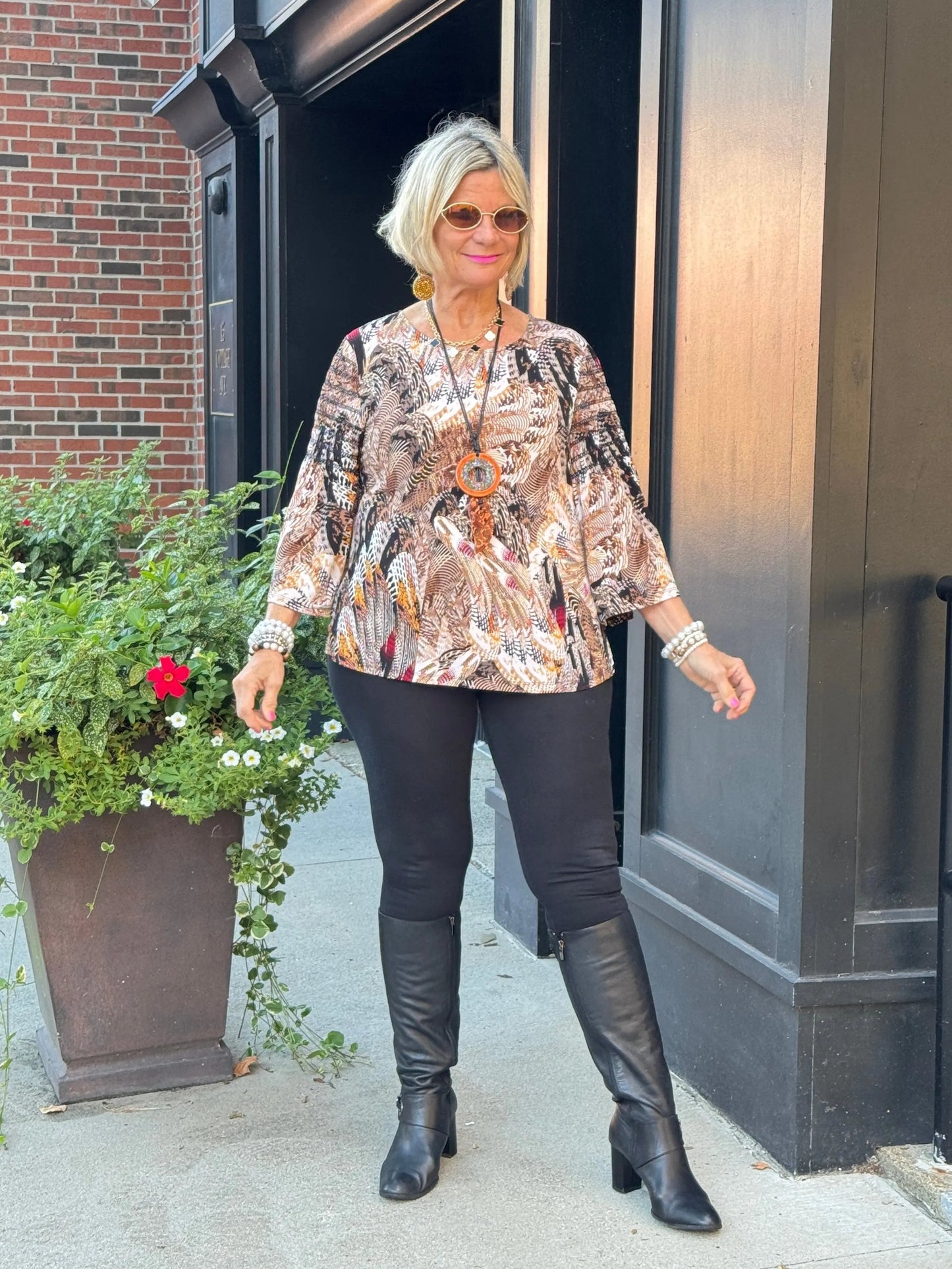 LEOPARD TAN FASHION TOP