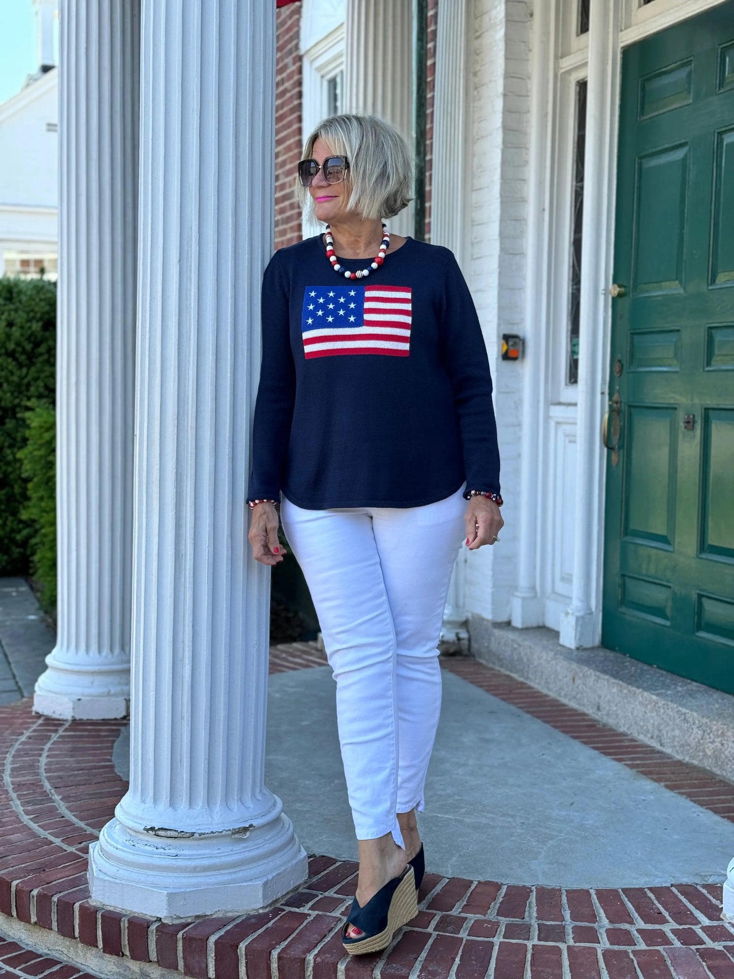 LULU-B NAVY FLAG SWEATER