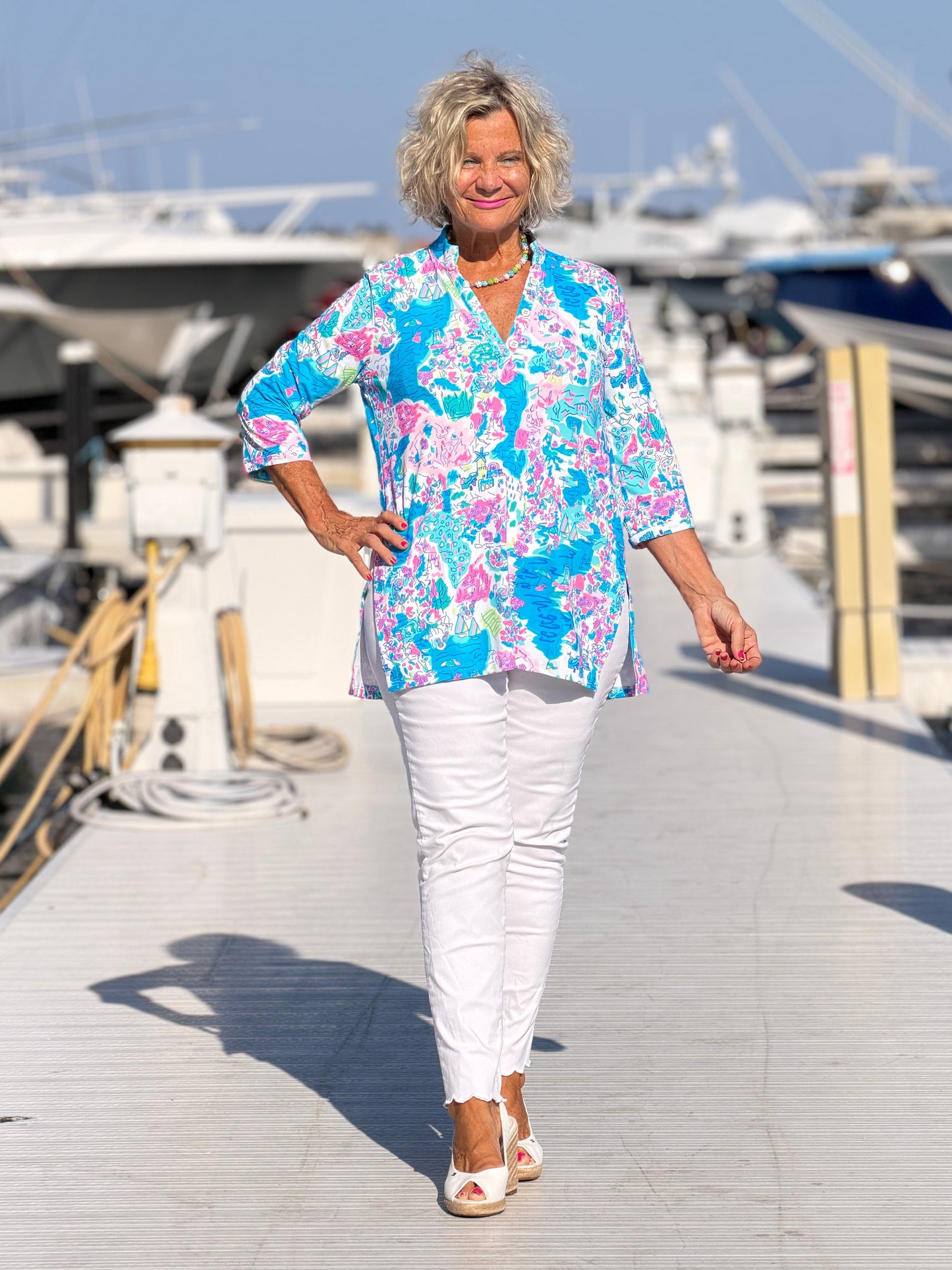 LULU B PALM BEACH SPALSH TUNIC