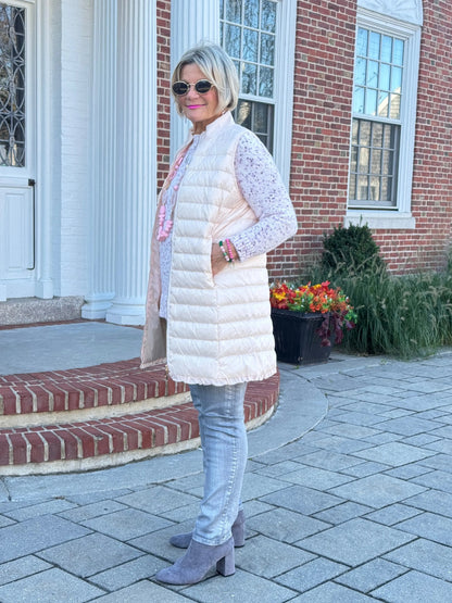 LULU-B BLUSH PUFFER VEST