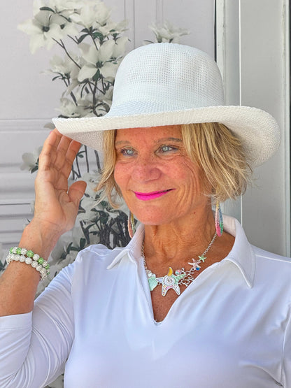 LULU-B SOLID WHITE SLEEVE COLLAR