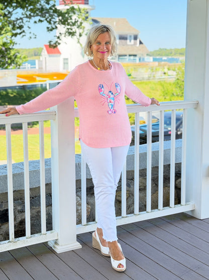BEACH CLUB PINK LOBSTER SWEATER