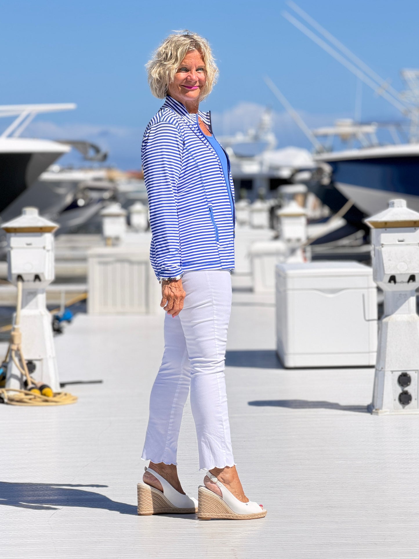 HARBOR BLUE STRIPED JACKET