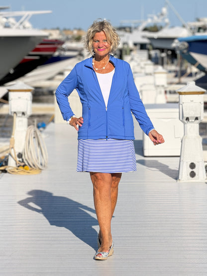 HARBOR BLUE STRIPED SKORT