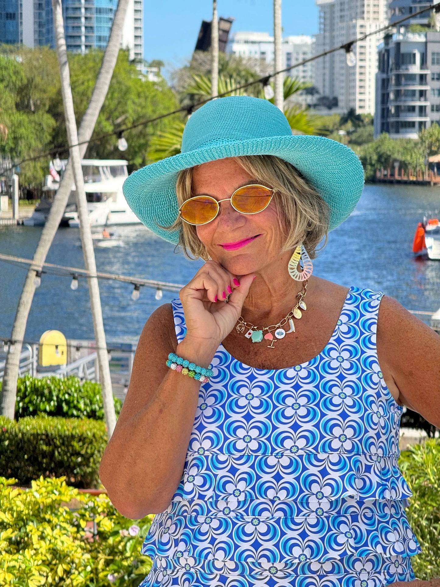 LULU B COASTAL BLOOM CHA CHA TANK