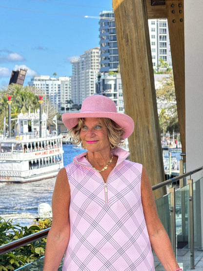 LULU B PINK CHIC ZIPPER SWING DRESS