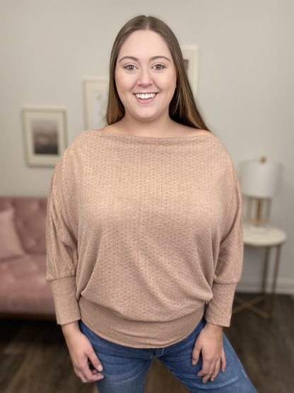 What's The Occasion Women's Sparkle Long Sleeve Top