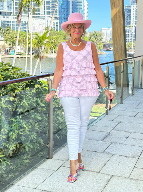 LULU B PINK CHIC CHA CHA TANK