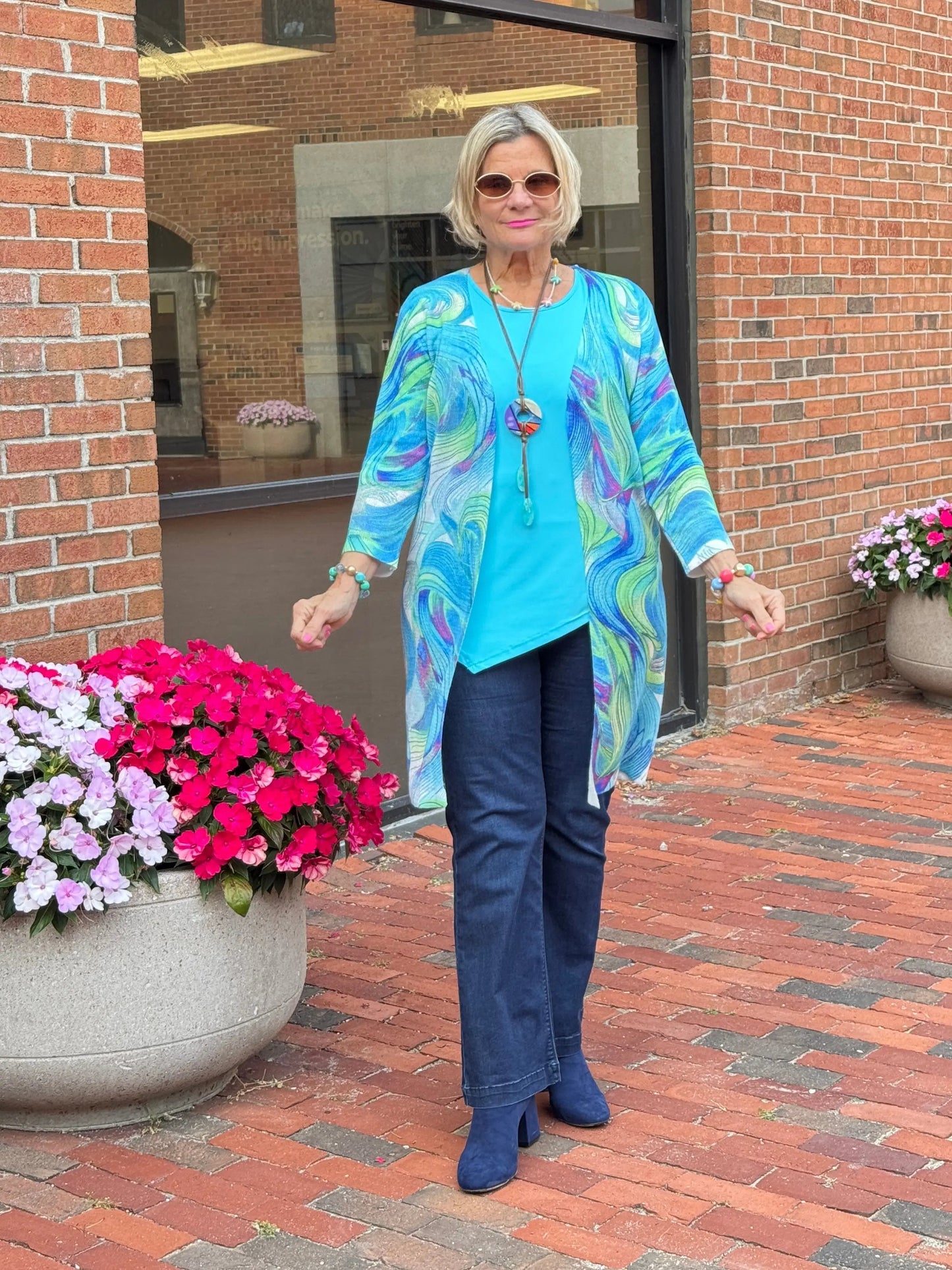 COLOR SPLASH CARDIGAN - BOUNTIFUL