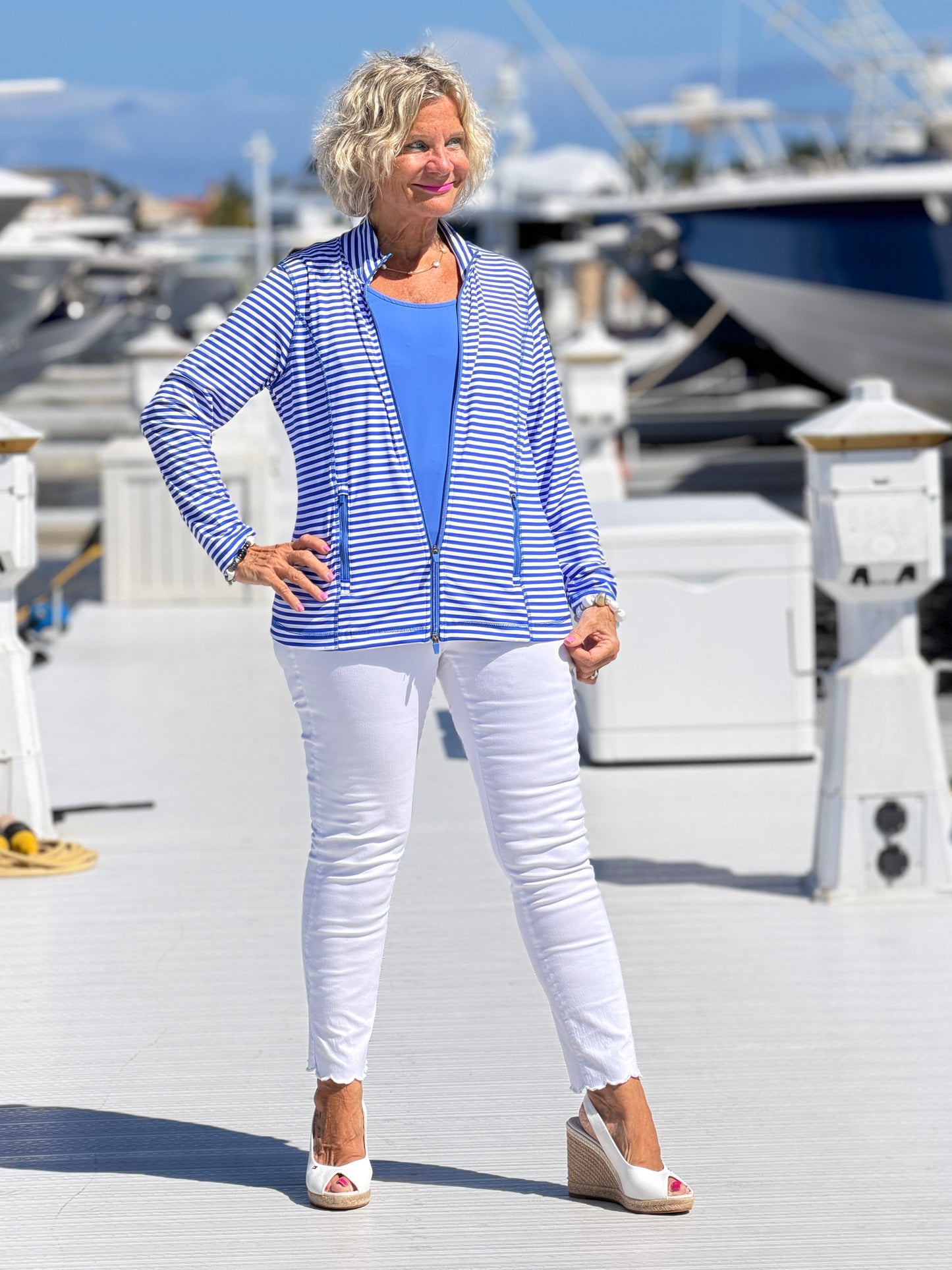 HARBOR BLUE STRIPED JACKET