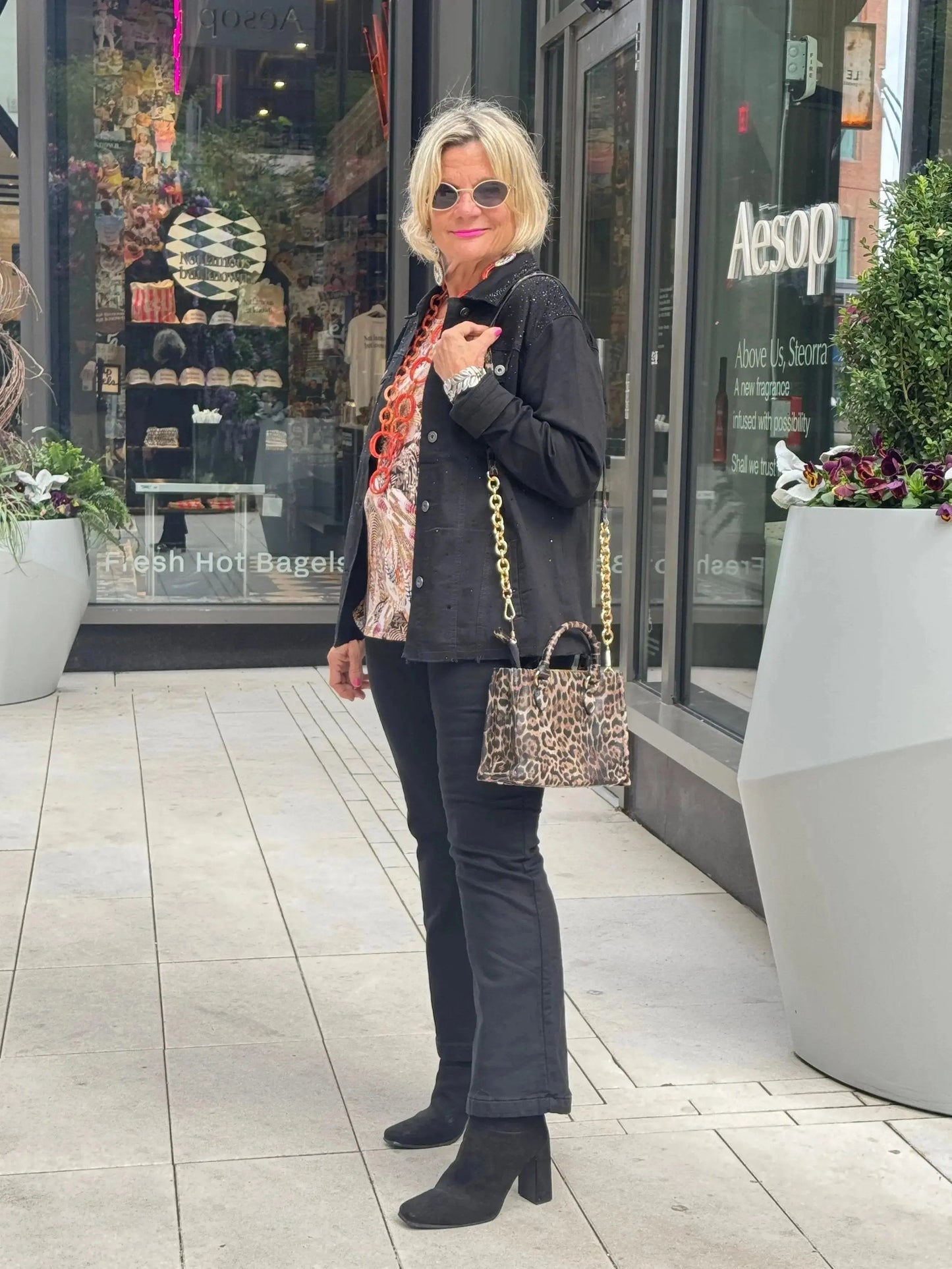 LEOPARD TAN FASHION TOP