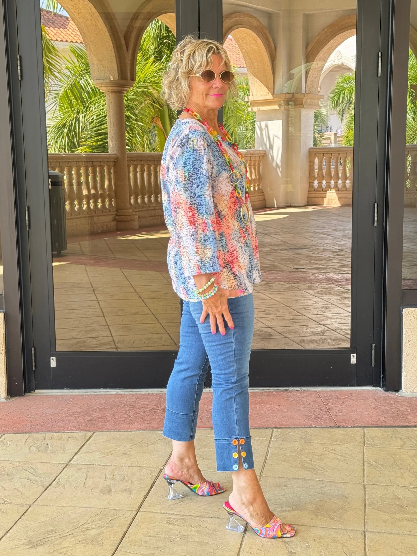 Ethyl Button Cuff Capri - Sincere