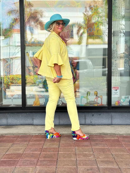 Ethyl The End Yellow Game Pant - Gloss
