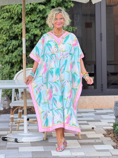 Birds Of Paradise Caftan Beach DRESS