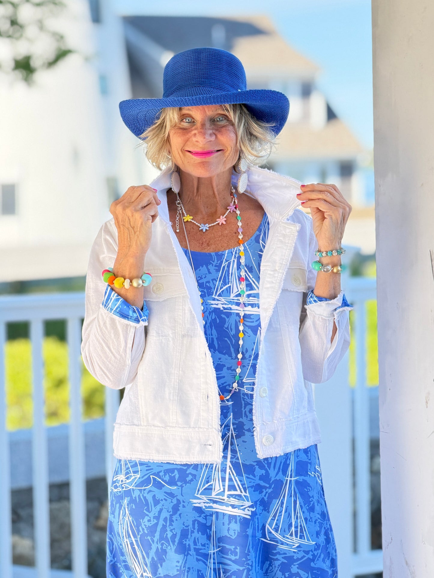 HARBOR LIGHTS BLUE SAILBOAT DRESS