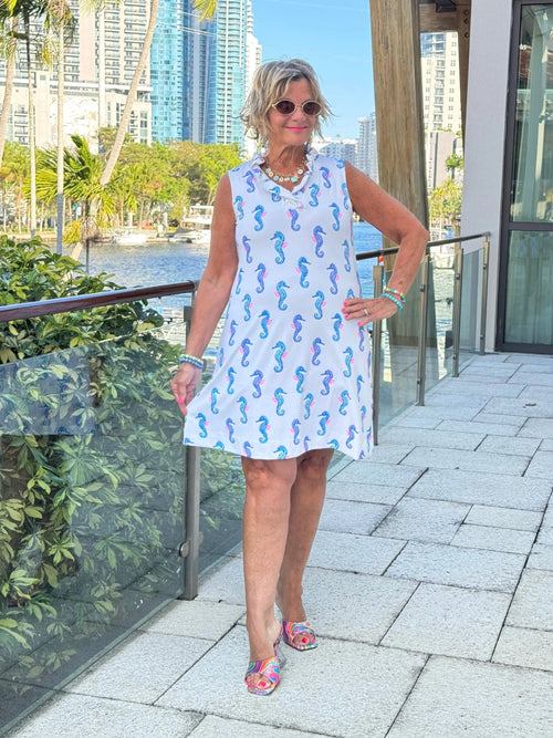 LULU B SHORELINE CHARM RUFFLE DRESS