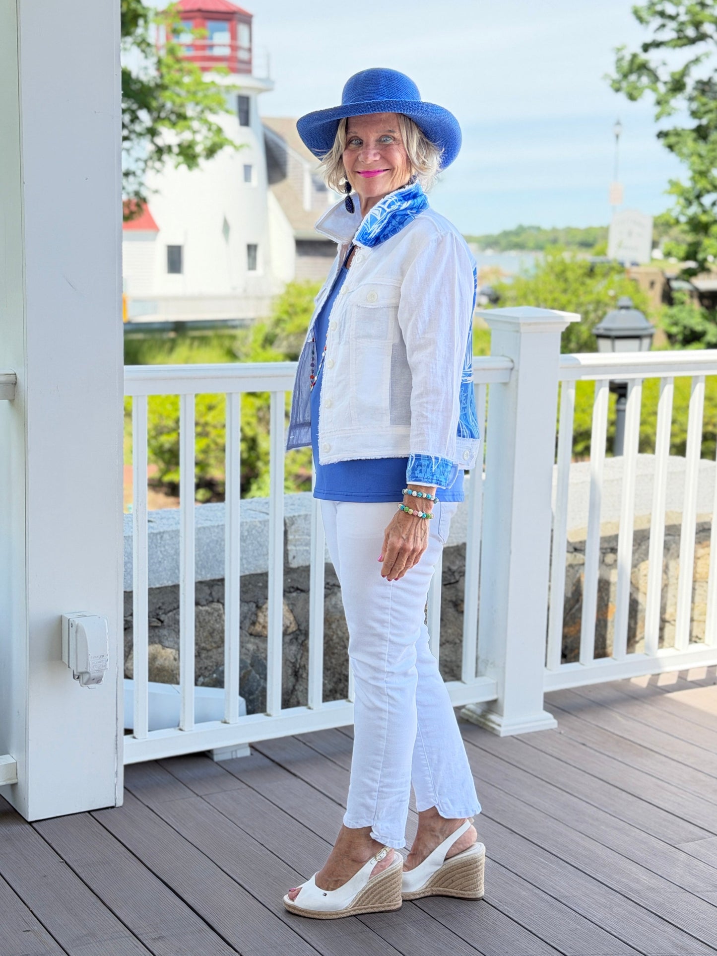 HARBOR BLUES LINEN JACKET