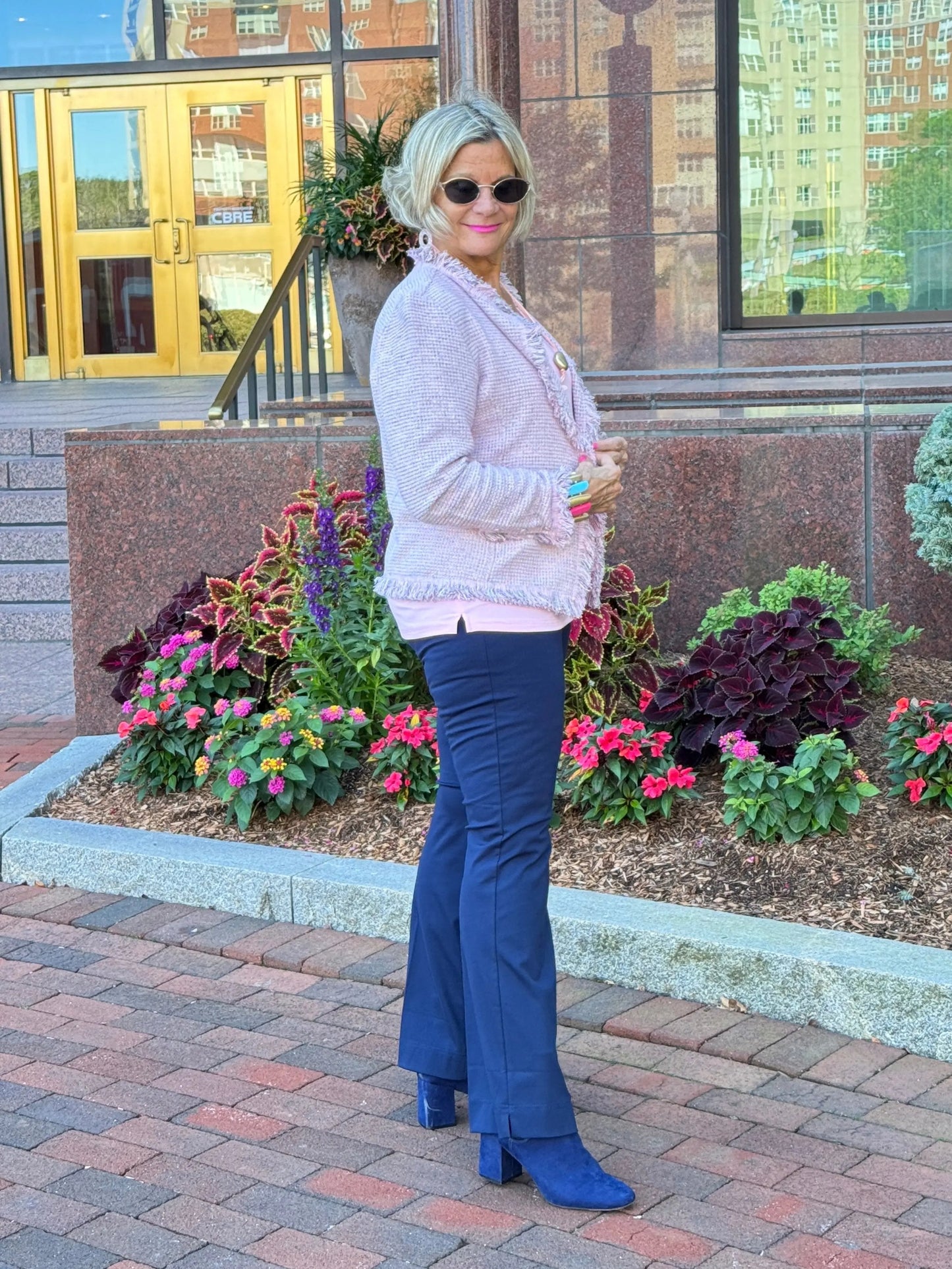 LULU-B CITY LIMIT PINK FRINGE JACKET