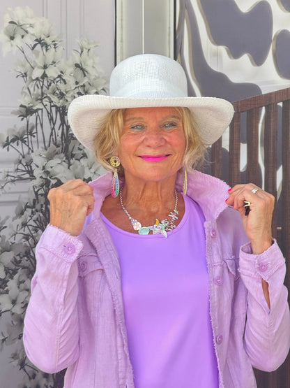 LULU B LILAC LINEN JACKET