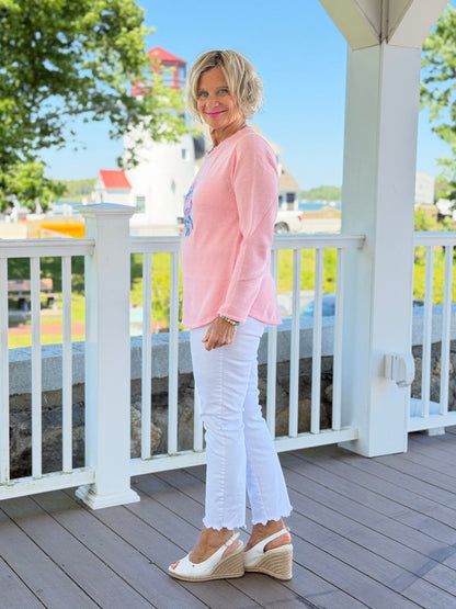 BEACH CLUB PINK CRAB SWEATER