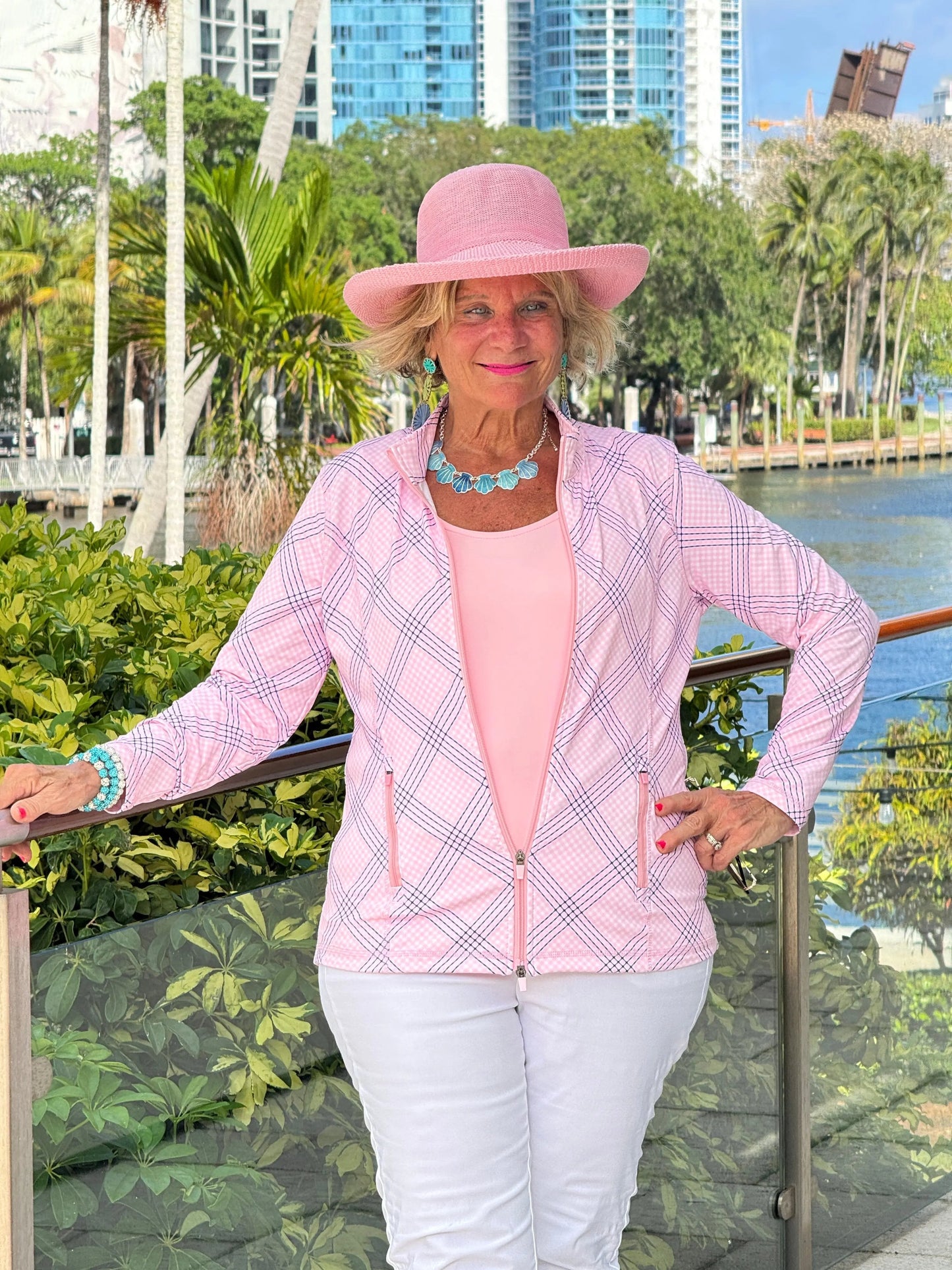 LULU B PINK CHIC FULL ZIPPER JACKET