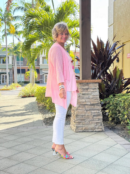 LULU-B PINK RUFFLE WRAP