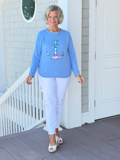 BEACH CLUB PERRI CAPE COD ANCHOR SWEATER