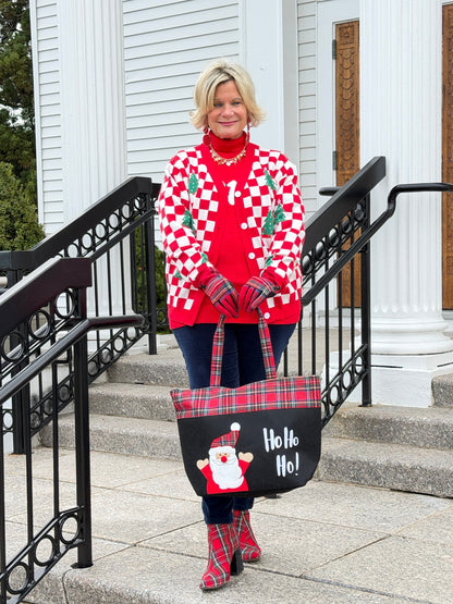 Ho Ho Ho Letter Santa Christmas Tote Bag