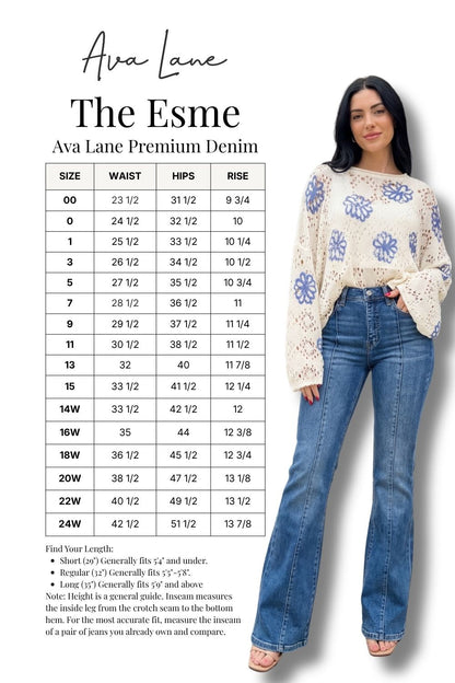 The Esme High-Rise Tummy Control Wide Leg Denim - Three Inseams