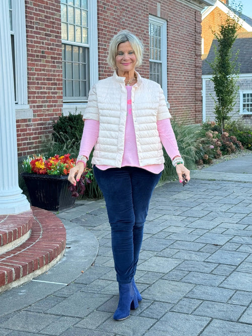LULU-B PINK SHORT SLEEVE PUFFER