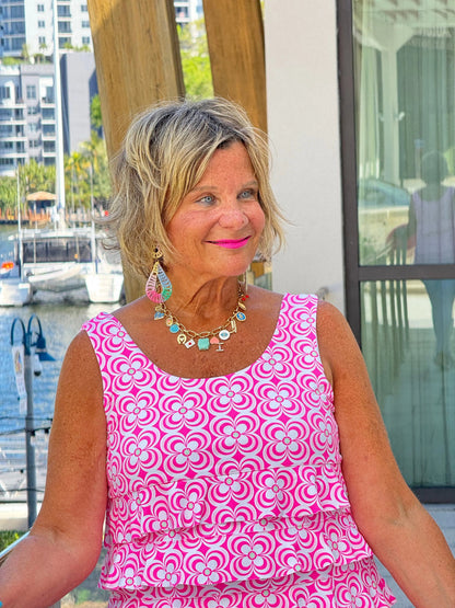 LULU B TROPIC PETALS CHA CHA TANK