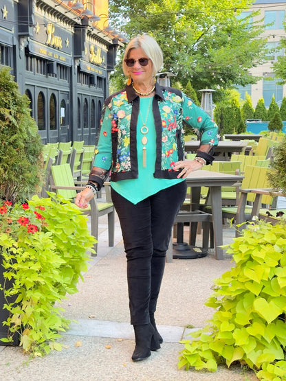 AFTERNOON AT THE GARDEN LACE BLACK JACKET
