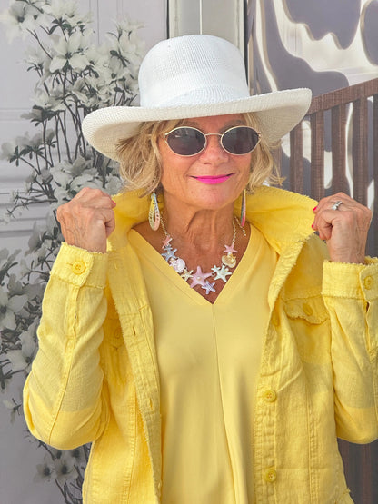 LULU B  YELLOW LINNEN JACKET