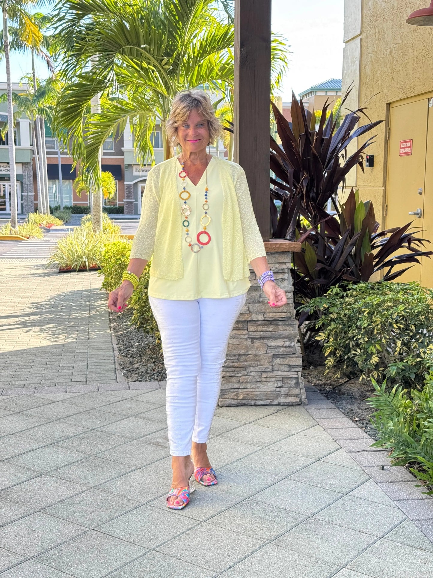 LULU-B CLEAR YELLOW MESH WRAP
