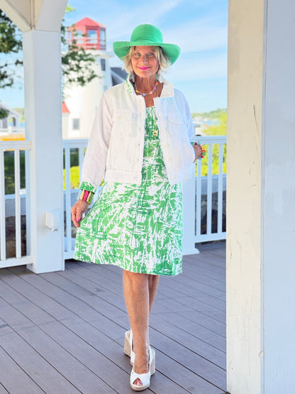 HARBOR LIGHTS GREEN SAILBOAT DRESS