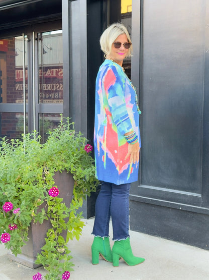 ETHYL SPLASH CARDIGAN