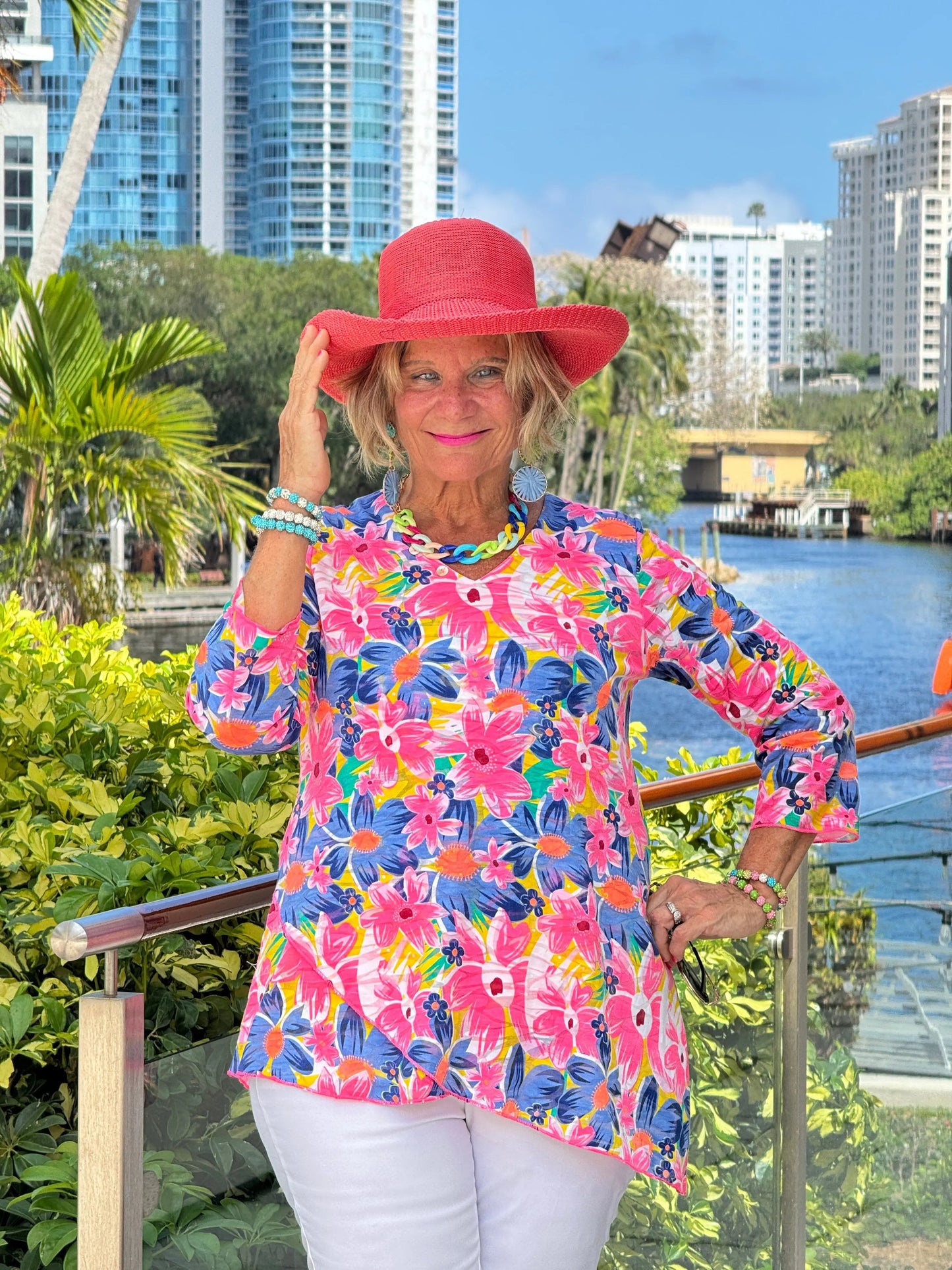 COLOR ME BEAUTIFUL ASYMMETRIC TOP