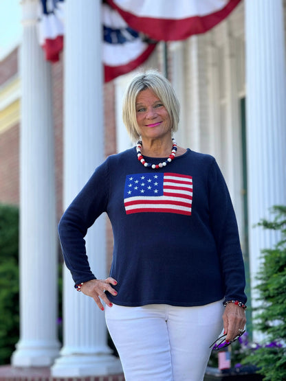 LULU-B NAVY FLAG SWEATER