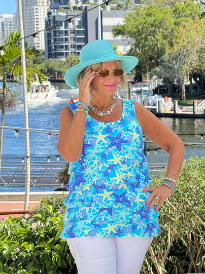 LULU B STARFISH SPLASH CHA CHA TANK
