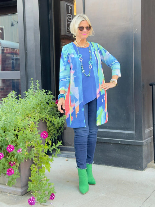 ETHYL SPLASH CARDIGAN