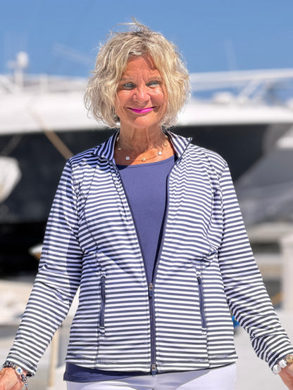 DOCKSIDE NAVY FULL ZIPPER JACKET