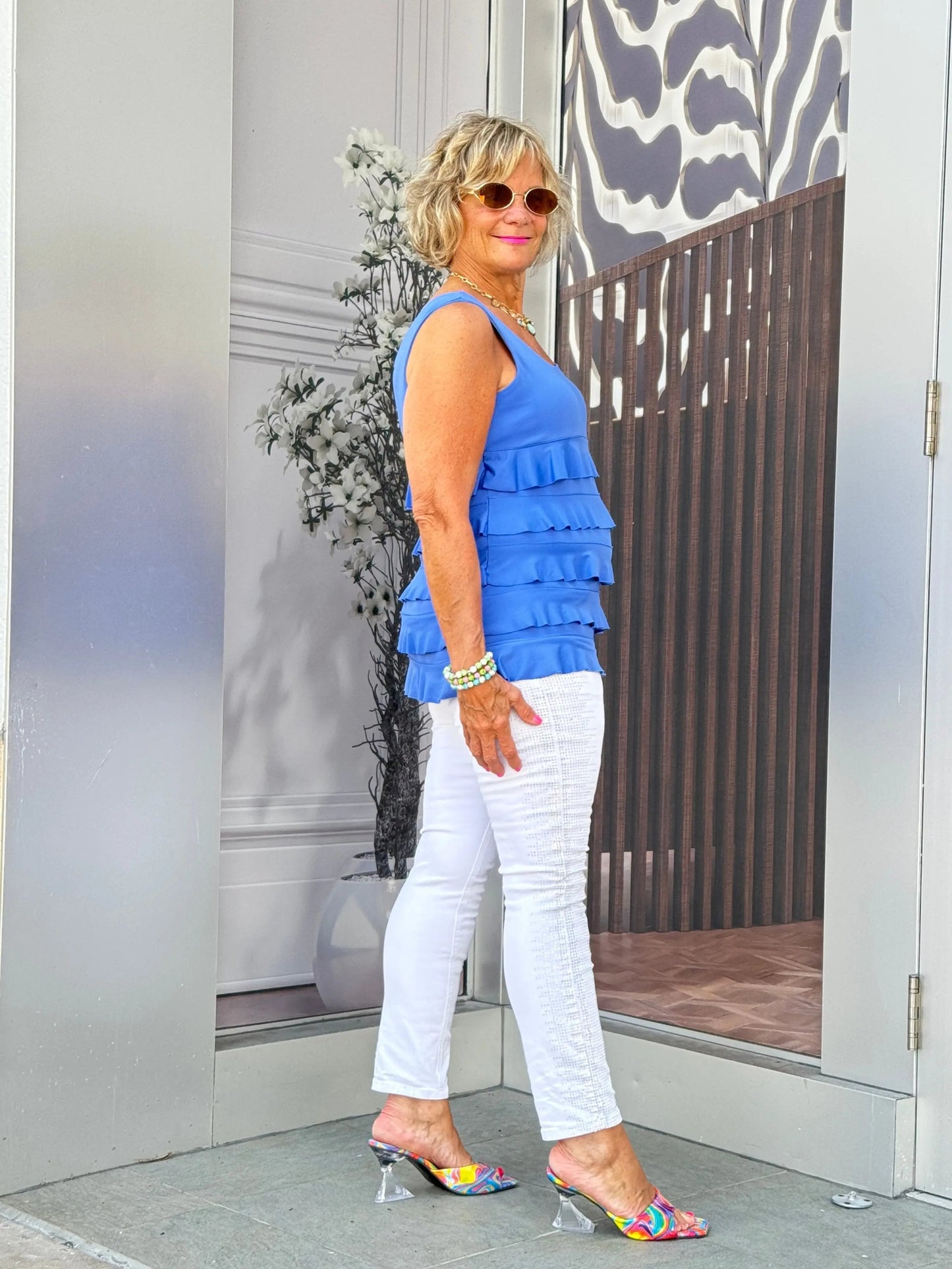 BLUE CHA CHA TANK TOP