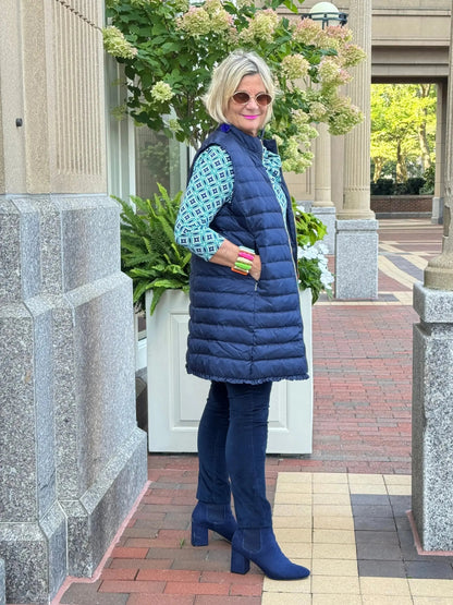 LULU-B NAVY PUFFER VEST